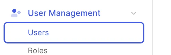 Auth0 user management screen.